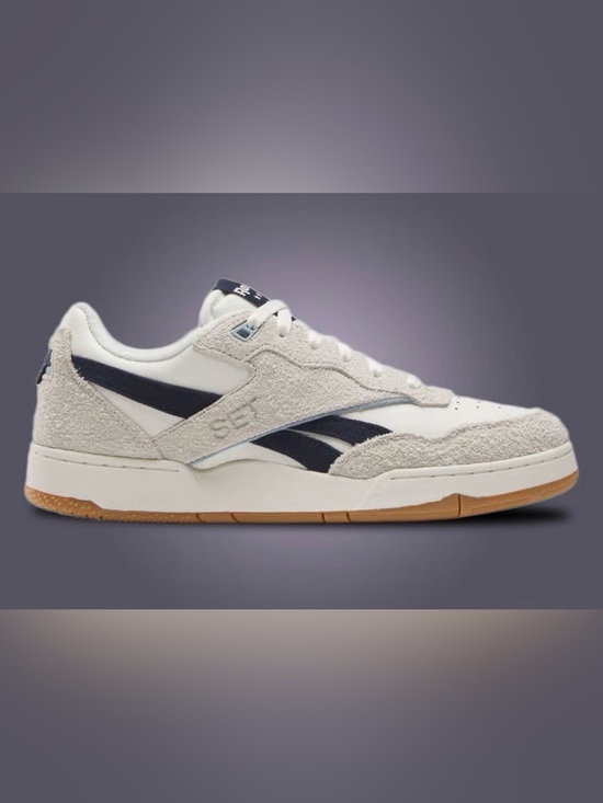 Reebok Shoes - Reebok x Set Active White Leather & Navy Accent Low-Top Sneaker